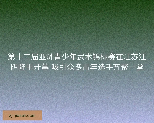 第十二届亚洲青少年武术锦标赛在江苏江阴隆重开幕 吸引众多青年选手齐聚一堂